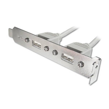Assmann USB Slot Bracket cable, 2x type A-2x5pin IDC kábel és adapter