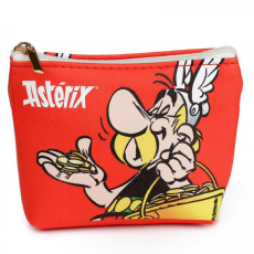  Asterix cipzáras pénztárca - Piros