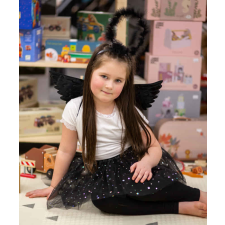 Asti 3 részes fekete Angyal jelmez jelmez