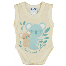 Asti ABR Ujjatlan pamut body - Bézs - Koala (56) kombidressz, body