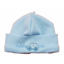 Asti Autó mintás, fülvédős, megkötős baba sapka babasapka, sál