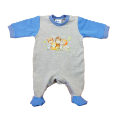 Asti Belül bolyhos, hosszú ujjú baba rugdalózó – Állatos mintával rugdalózó