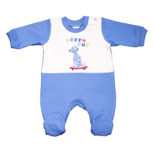 Asti Belül bolyhos hosszú ujjú kisfiú rugdalózó Kutyus mintával rugdalózó