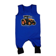 Asti Belül bolyhos ujjatlan baba rugdalózó traktoros mintával 2:1 méret rugdalózó