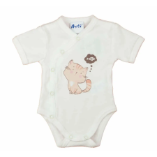 Asti Biopamut elöl patentos rövid ujjú baba kombidresz kombidressz, body