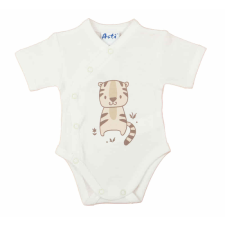 Asti Biopamut elöl patentos rövid ujjú baba kombidresz kombidressz, body