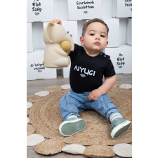 Asti Dorko "Nyugi" mintával nyomot rövid ujjú baba body kombidressz, body