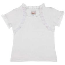 Asti Fehér fodros lányka alkalmi felső gyerek póló