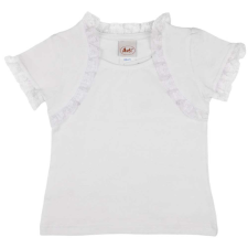 Asti Fehér fodros lányka alkalmi felső gyerek póló