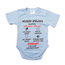 Asti Feliratos rövid ujjú baba body kombidressz, body