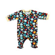 Asti Hosszú ujjú baba rugdalózó Halacskás mintával rugdalózó