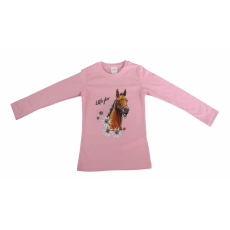 Asti Hosszú ujjú kislány póló cuki Lovas mintával