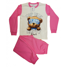 Asti Hosszú ujjú lányka pizsama Macis mintával