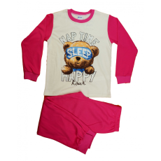 Asti Hosszú ujjú lányka pizsama Macis mintával