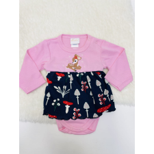 Asti Hosszú ujjú  szoknyás baba body őzike mintával kombidressz, body