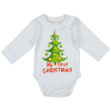 Asti Karácsonyi hosszú ujjú baba body fehér