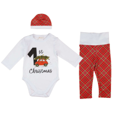 Asti Karácsonyi " 1st Christmas" 3 részes baba szett babaruha szett