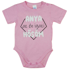 Asti Rövid ujjú baba body "Anya az én igazi hősöm" felirattal kombidressz, body