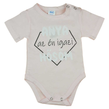 Asti Rövid ujjú baba body "Anya az én igazi hősöm" felirattal kombidressz, body