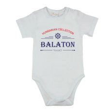 Asti Rövid ujjú baba body Balaton mintával kombidressz, body