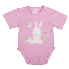 Asti Rövid ujjú baba body cuki Nyuszi mintával kombidressz, body