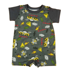 Asti Rövid ujjú baba napozó autós mintával kombidressz, body