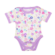 Asti Rövid ujjú dupla patentos baba body kombidressz, body