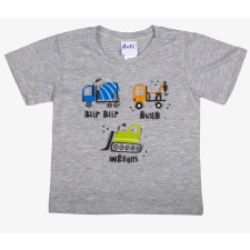 Asti Rövid ujjú fiú póló munkagépek mintával babapóló, ing