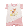 Asti Rövid ujjú kislány baba napozó - őzike mintával