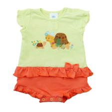 Asti Rövid ujjú kislány baba napozó-teknős mintával kombidressz, body