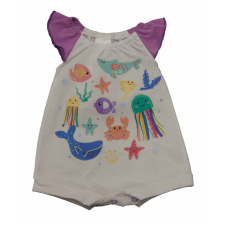 Asti Rövid ujjú kislány baba napozó Tengeri állatok mintával kombidressz, body