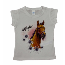 Asti Rövid ujjú lány póló Lovas mintával gyerek póló
