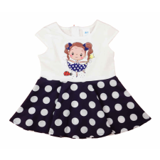 Asti Rövid ujjú pamut kislány ruha fodros, pörgős szoknyarésszel lányka ruha