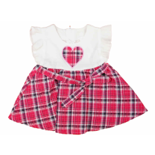 Asti Rövid ujjú pamut kislány ruha, pörgős szoknyarésszel, övvel lányka ruha