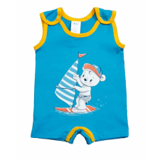 Asti Ujjatlan kisfiú napozó pamut anyagból Szörfös maci mintával kombidressz, body