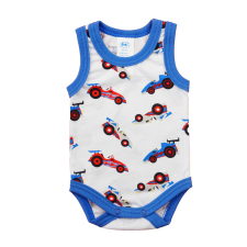 Asti Ujjatlan mintás nyári baba body kombidressz, body