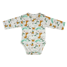 Asti Zsiráf mintás hosszú ujjú body| kombidressz fehér kombidressz, body