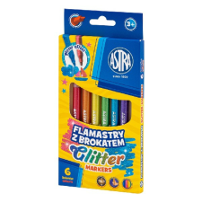 Astra Filctoll ASTRA glitteres 6 színű filctoll, marker