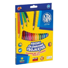 Astra Színes ceruza ASTRA háromszögletű hegyezővel 18 színű színes ceruza