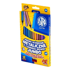 Astra Színes ceruza astra jumbo metál szín&#369; kerek 12 szín&#369; 312114003 színes ceruza