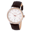  ASTRON 8052-0 férfi karóra, bicolor színű anemesacél tok, barna színű bőrszíj, fehér számlap, keményített ásványüveg, mechanikus automata szerkezet, WR50M vízállóság