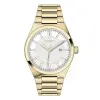  ASTRON 8067-9 quartz férfi karóra, arany színű nemesacél tok, arany színű nemesacél csat, fehér számlap, WR50M vízállóság
