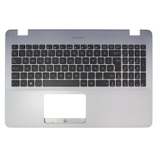 Asus 0KN1-261HU21 gyári új magyar fekete laptop billentyűzet + ezüst színű felső fedél laptop alkatrész