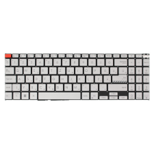 Asus 9Z.NLHBN.10Q gyári új magyar háttérvilágításos ezüst laptop billentyűzet, keret nélkül laptop alkatrész
