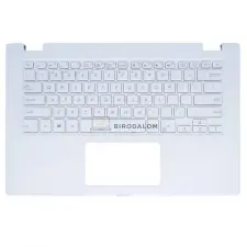 Asus ImagineBook MJ401T, MJ401TA, MJ401TA-BM3N5 gyári billentyűzet palmrest egységgel (US kiosztás, fehér) laptop alkatrész