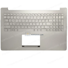 Asus N501JW, N501JM gyári billentyűzet, ezüst palmrest (US kiosztás) laptop alkatrész