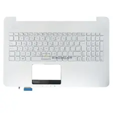 Asus N552VW, N552VX, N751JK, N751JX, N752VX gyári billentyűzet palmresttel (GR kiosztás, háttérvilágítással, ezüst) laptop alkatrész