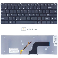Asus U80, U80A, U80V gyári billentyűzet (US kiosztás, háttérvilágítással, fekete) laptop alkatrész