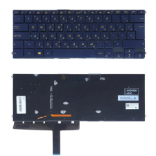 Asus ZenBook UX490, UX490U, UX490UA gyári billentyűzet (GR kiosztás, kék háttérvilágítással) laptop alkatrész