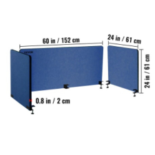 Asztal paraván – 152 cm – sötétkék üzletberendezés, dekoráció